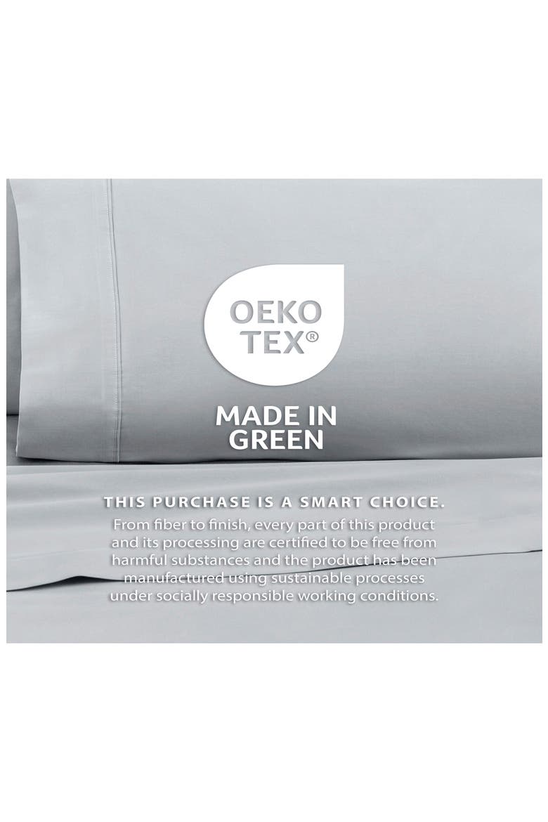 Solid 400 Thread Count Cotton Sateen Sheet Set, Alternate, color, LIGHT GREY