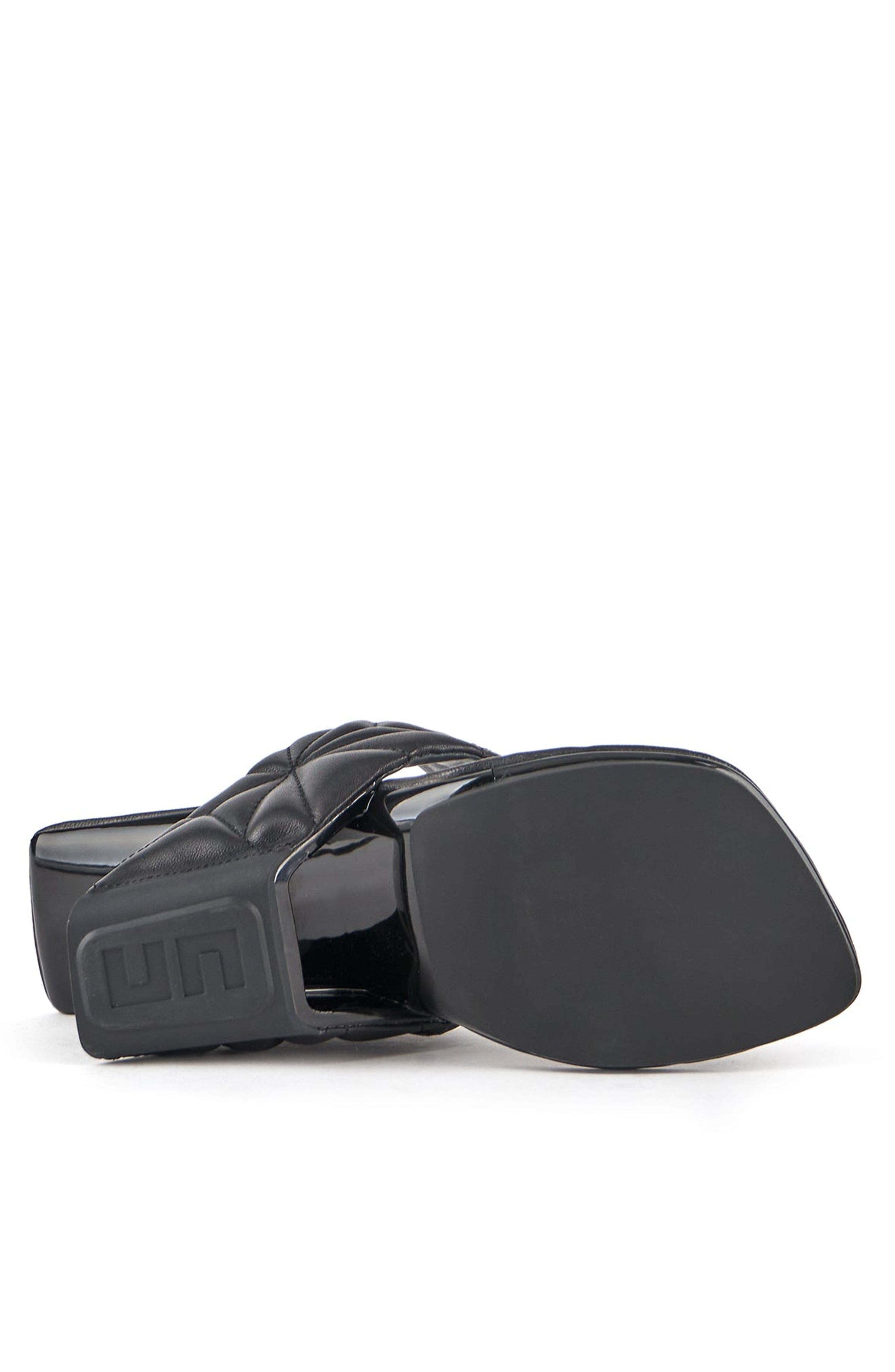 Loop Toe Hi Puffy Sandals, Alternate, color, Black Puffy