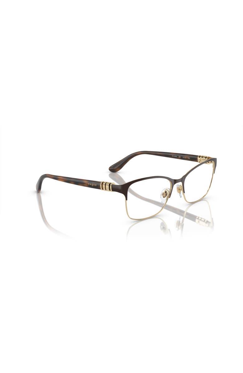 Vogue Eyewear 51mm Rectangle optical glasses, Alternate, color, Brown