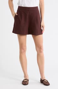 Madewell Solid Linen Blend Shorts