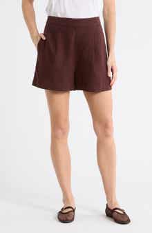Madewell Solid Linen Blend Shorts