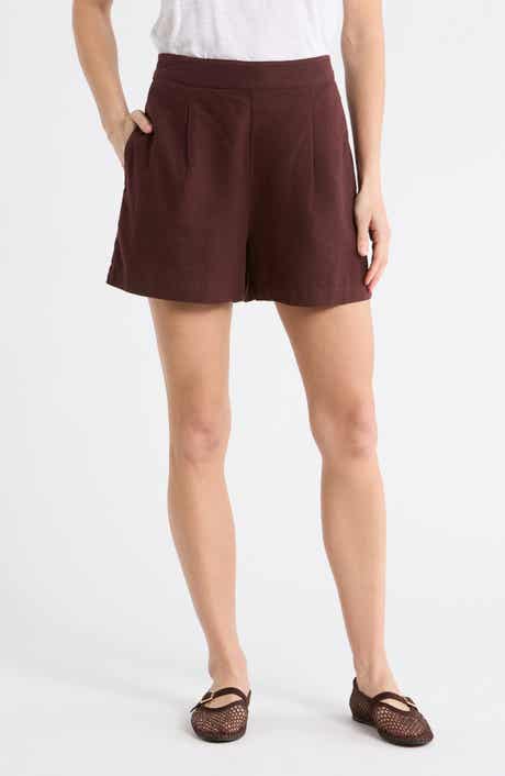 Madewell Solid Linen Blend Shorts