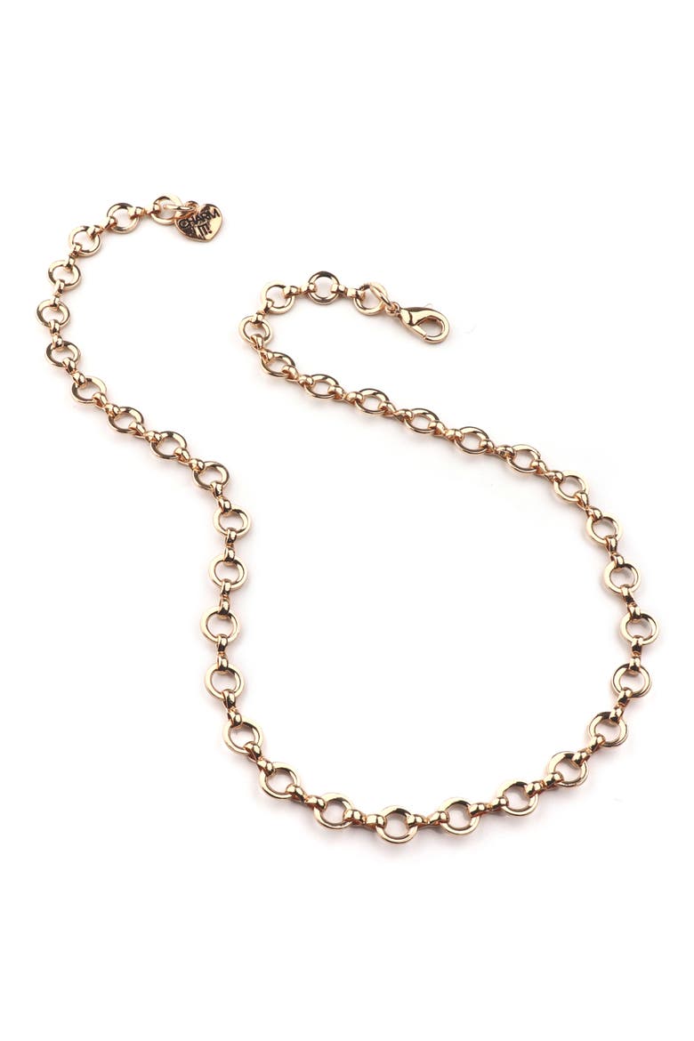Kids' Chain Link Choker Necklace, Main, color, GOLD