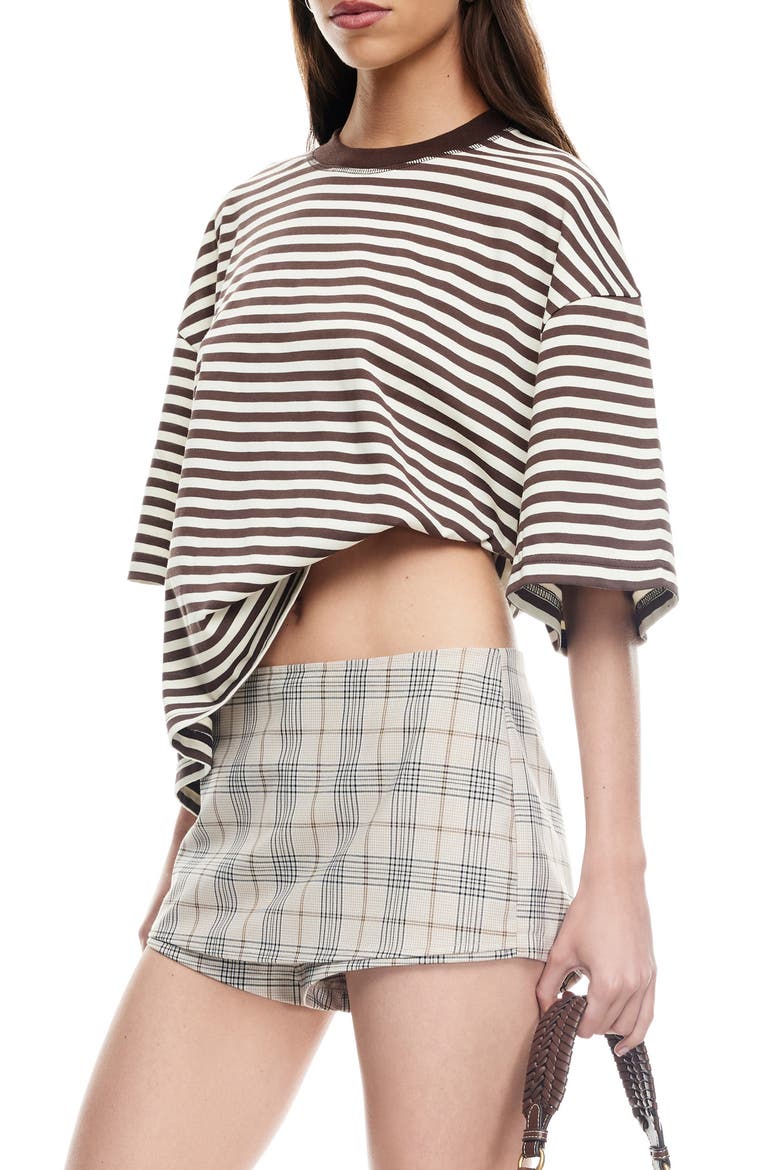 Bloom Stripe T-Shirt, Alternate, color, DARK CHOCOLATE STRIPE