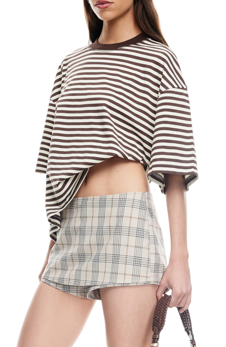 LIONESS Bloom Stripe T-Shirt, Alternate, color, Dark Chocolate Stripe