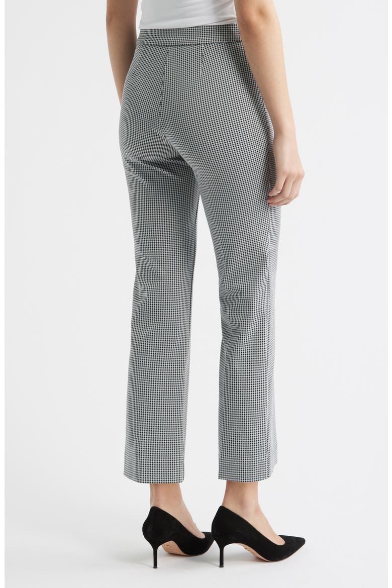 Kick Flare Check Pants, Alternate, color, BLACK/ WHITE