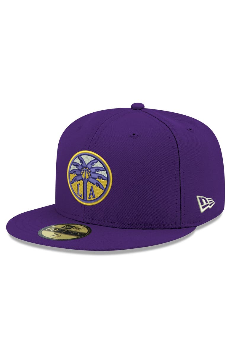 Men's New Era  Purple Los Angeles Sparks Team 59FIFTY Fitted Hat, Main, color, Purple