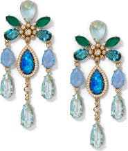 Nadri Blue Lagoon Chandelier Earrings