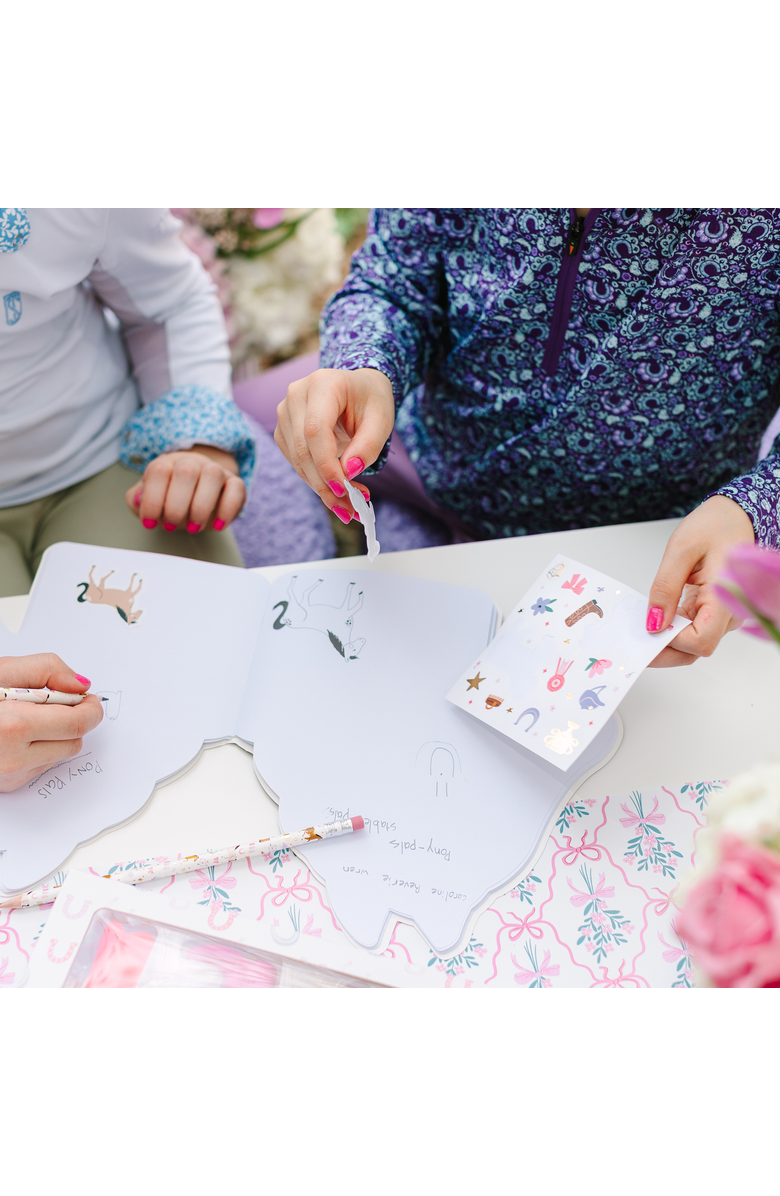 Daydream Society Pony Tales Boot Sticker + Sketch Book, Alternate, color, Pony Tales Purple Boots