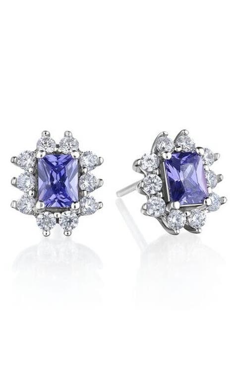 Lucy Amethyst Stud Earrings