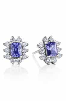 House of Frosted Lucy Amethyst Stud Earrings