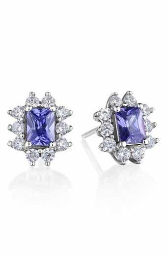 House of Frosted Lucy Amethyst Stud Earrings