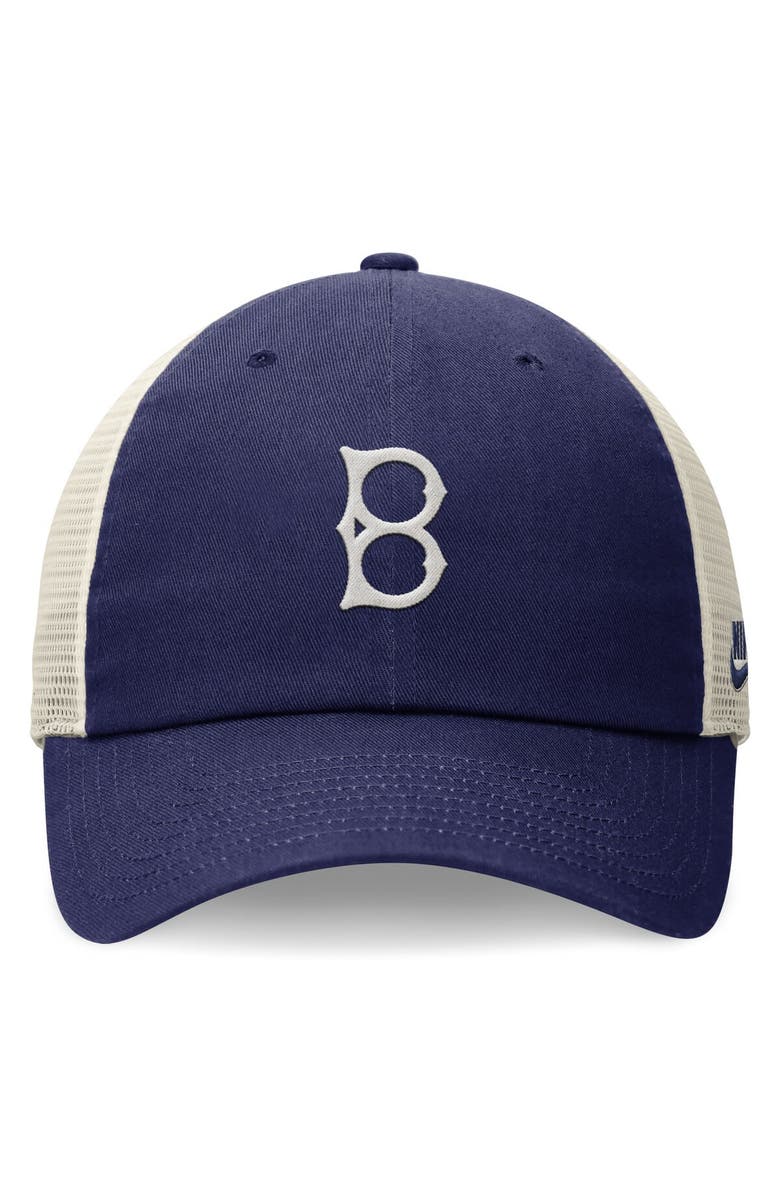 Nike Men's Nike Royal Brooklyn Dodgers Cooperstown Collection Rewind Club Trucker Adjustable Hat, Alternate, color, 