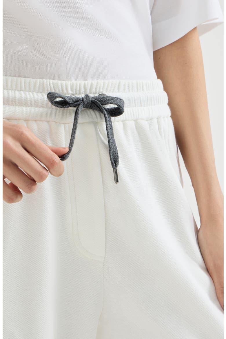 Pique Track trousers, Alternate, color, White