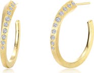 Lafonn Charming Twisted Hoop Earrings