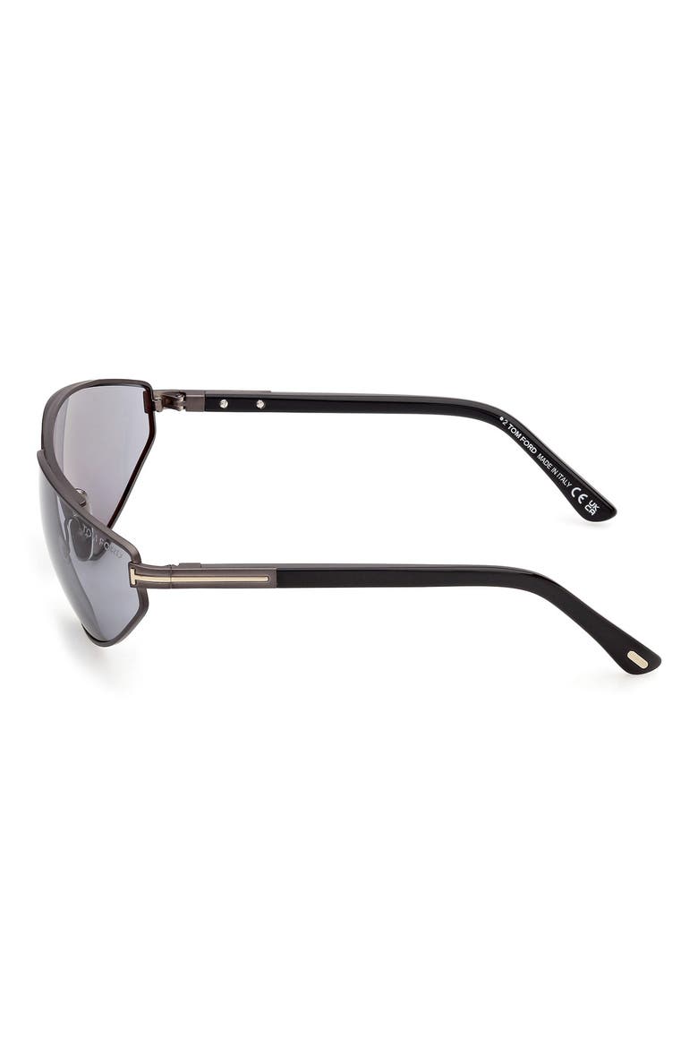 Parker 64mm Oversize Pilot Sunglasses, Alternate, color, DARK RUTHENIUM/ SMOKE LENS
