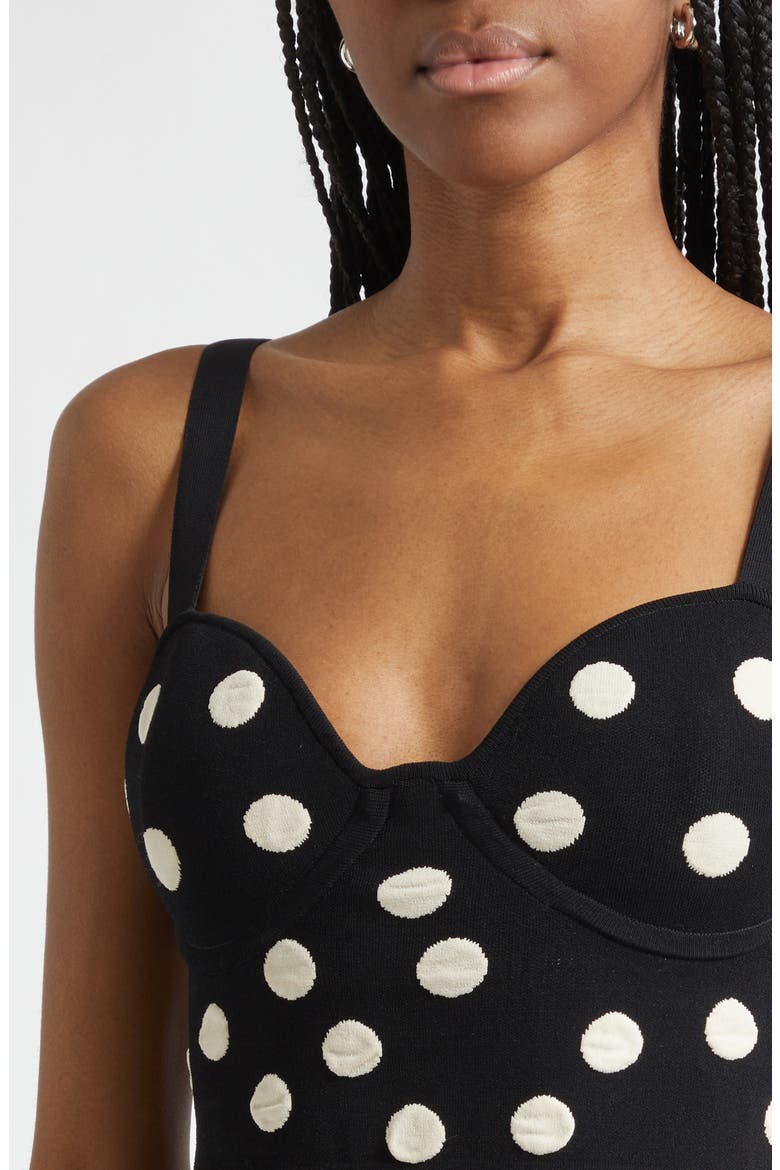 Tula Polka Dot Crop Camisole, Alternate, color, BLACK/ ECRU POLKA DOT