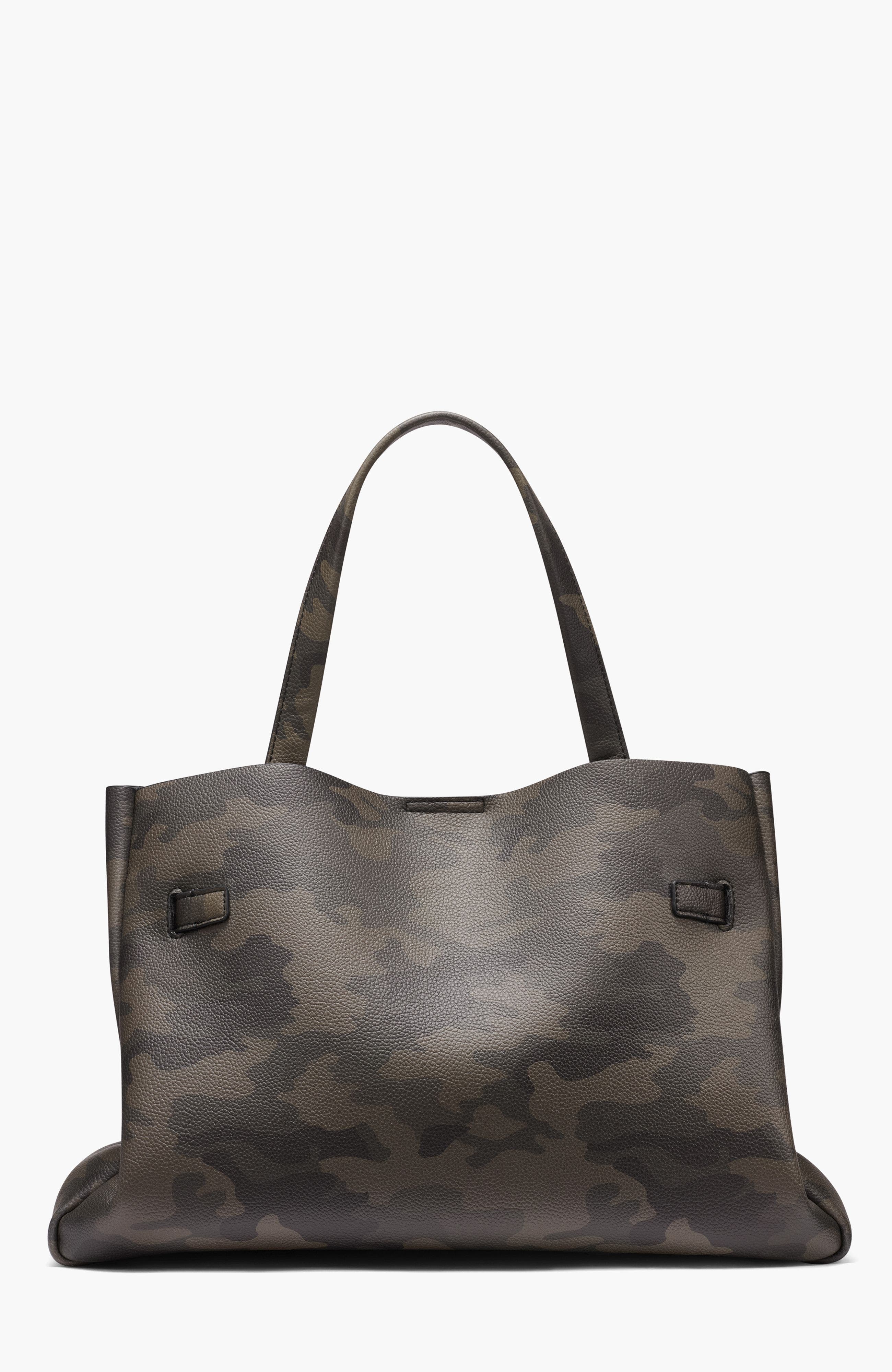 DKNY Bryar Large Satchel with Heart Dangle, Alternate, color, Camouflage