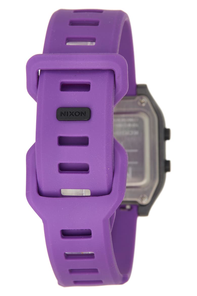 Ripper Digital Silicone Strap Watch, Alternate, color, BLACK / PURPLE
