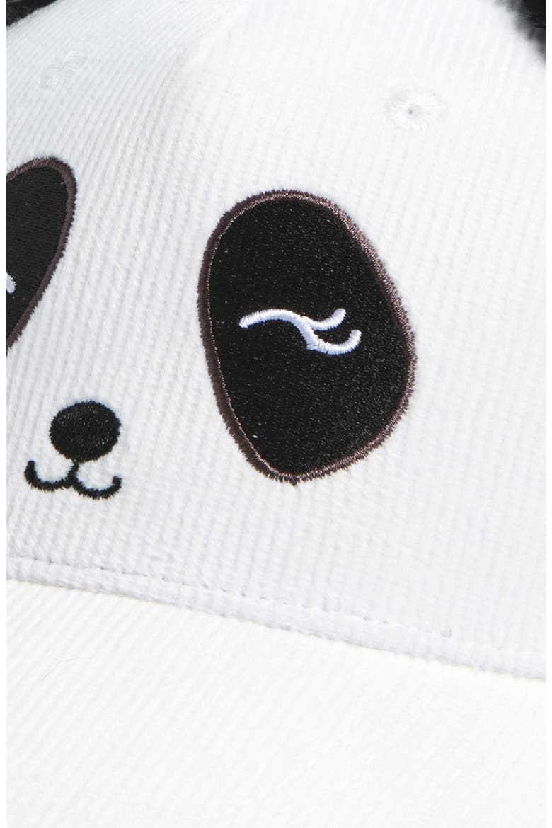 Kids' Corduroy Adjustable Baseball Cap, Alternate, color, COCONUT PANDA