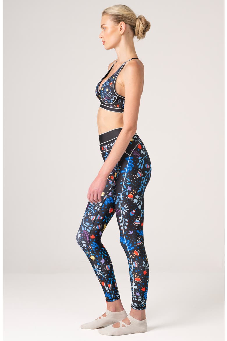 Amazon Rainforest High-Waisted Leggings, Alternate, color, Blue