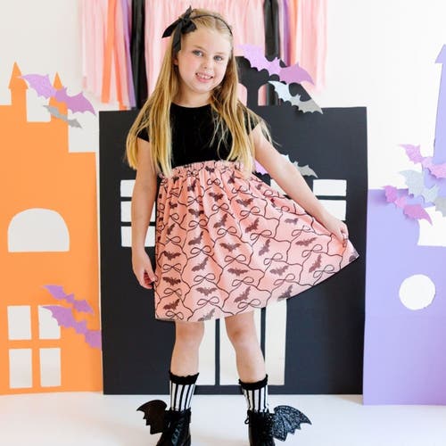 Sweet Wink Glitter Bat Halloween Bow Headband In Black