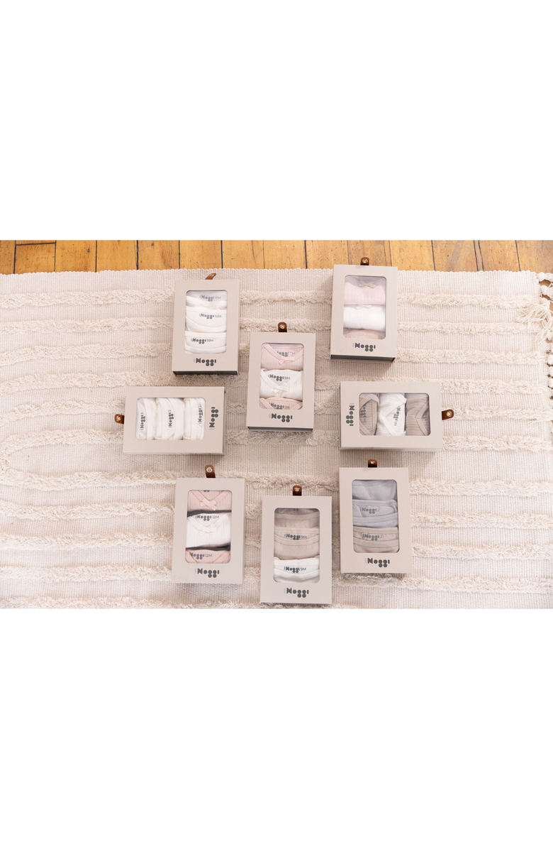 NoggiWear Basic Bodysuit Three Pack, Alternate, color, Blue / Taupe