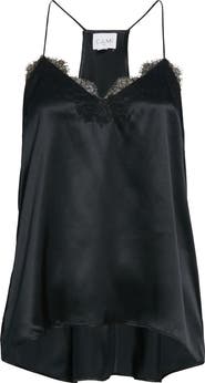 CAMI NYC The Racer Lace Trim Silk Camisole