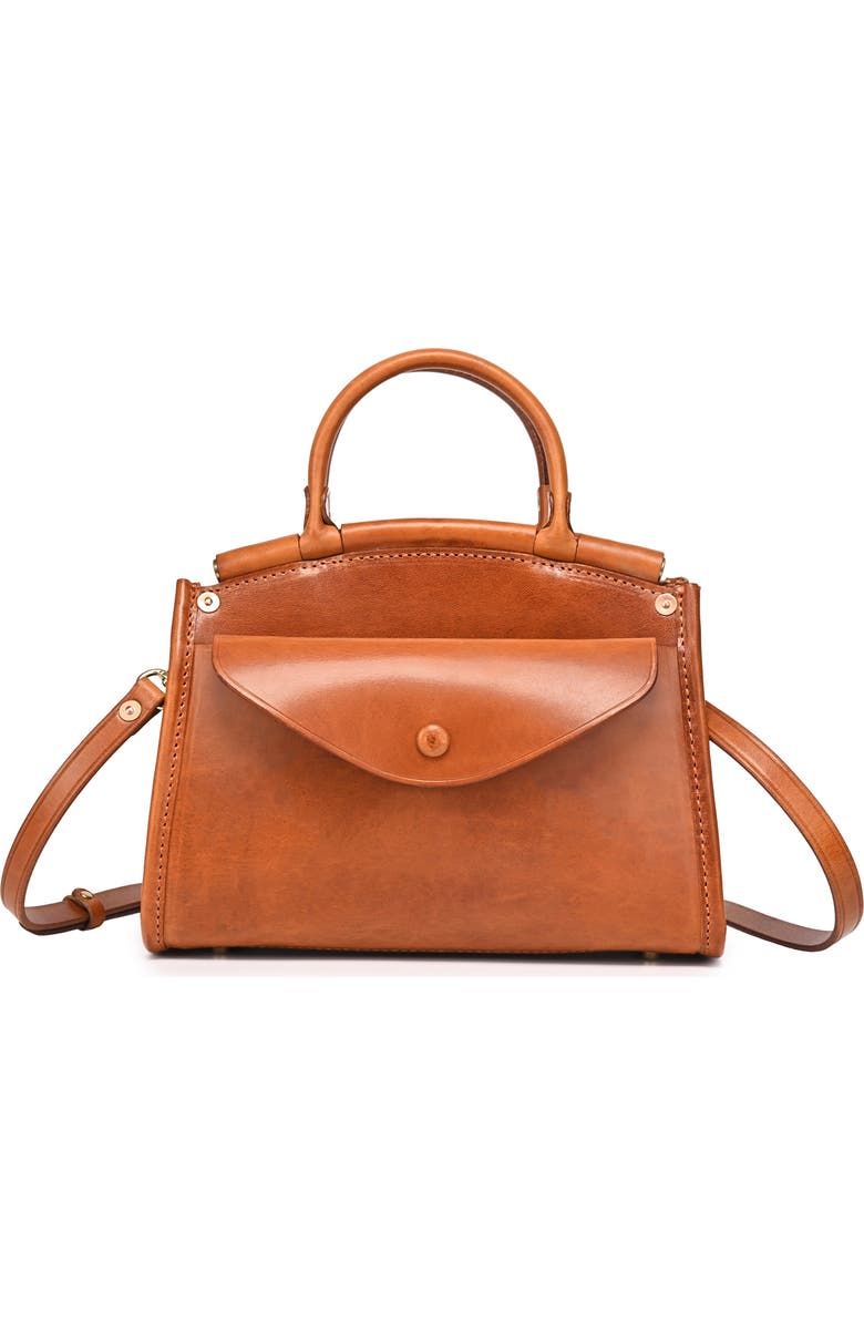 OLD TREND Laurel Genuine Leather Vintage Structured Satchel, Main, color, Caramel
