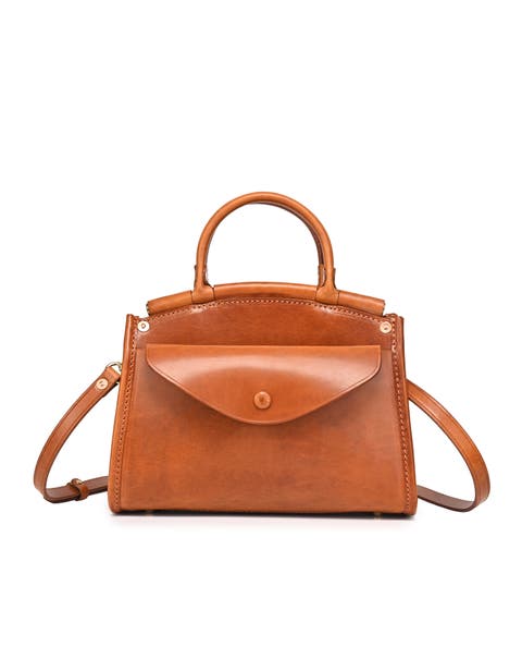 Laurel Genuine Leather Vintage Structured Satchel