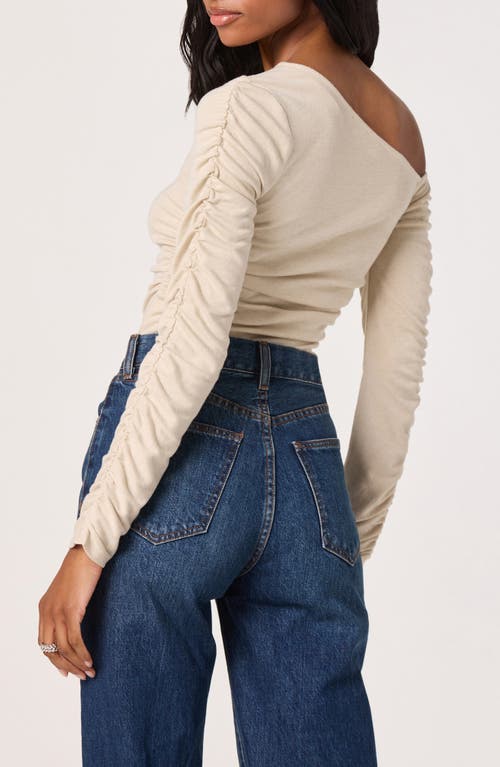 Astr The Label One Shoulder Ruched Knit Top In Multi