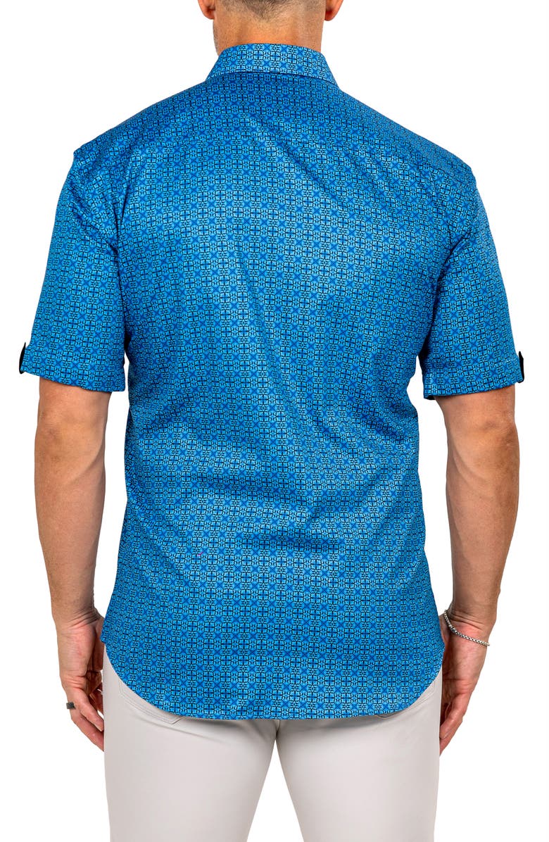 Maceoo Galileo Marthy Short Sleeve Button-Up Shirt, Alternate, color, 