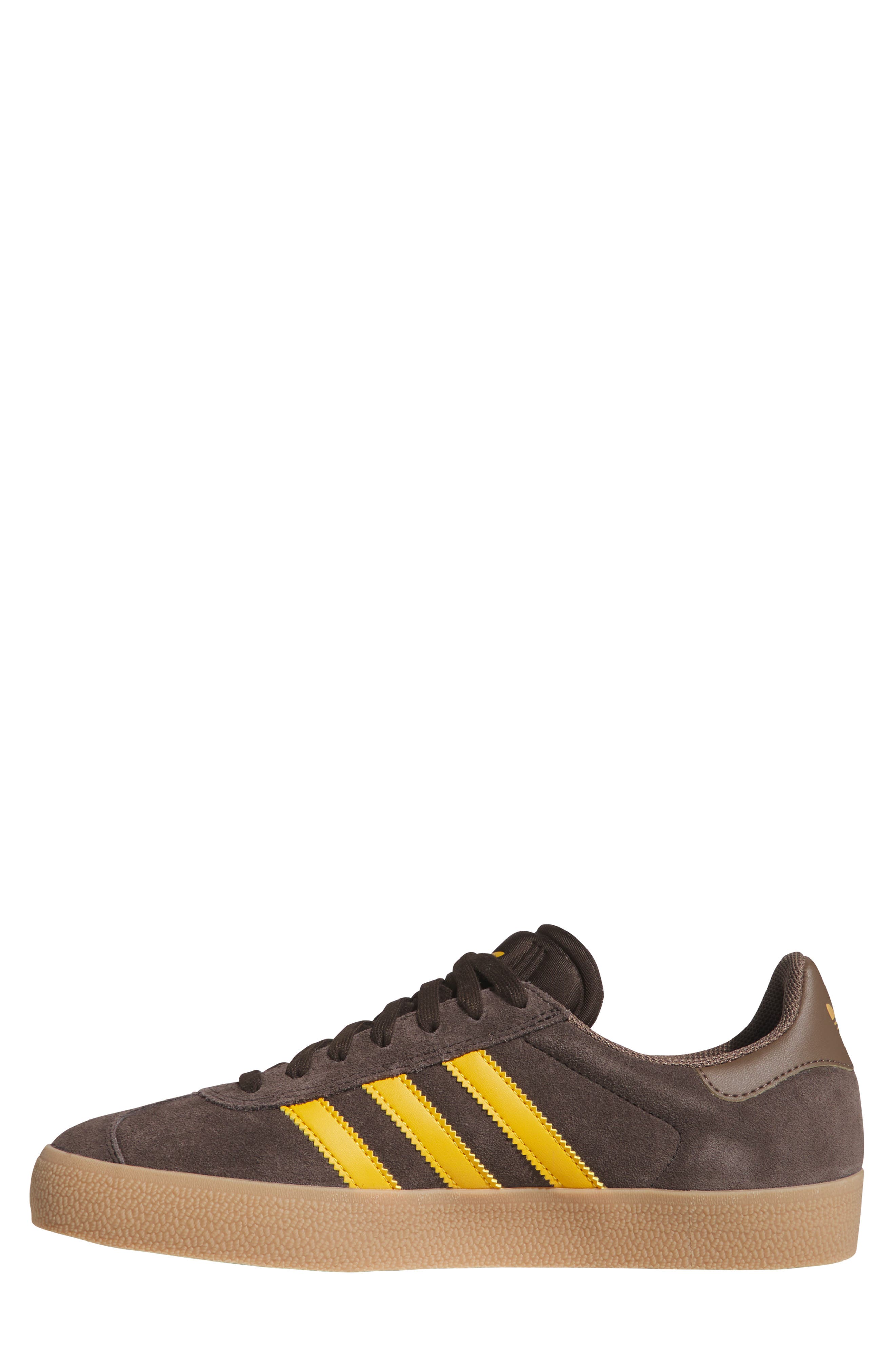 adidas Gender Inclusive Gazelle ADV Skate Shoe, Alternate, color, Dark Brown