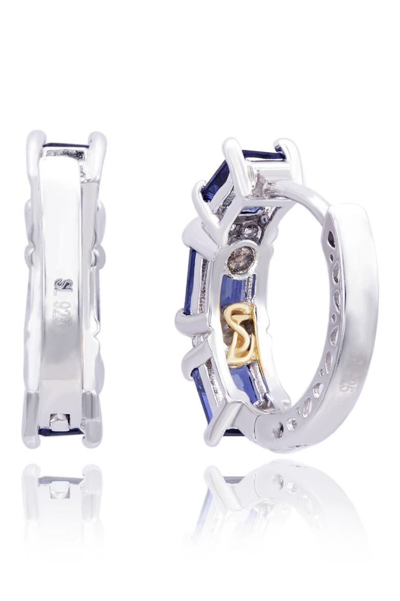Sapphire Hoop Earrings, Alternate, color, BLUE