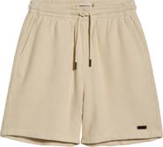 HONOR THE GIFT Rib Knit Stretch Cotton Blend Drawstring Shorts