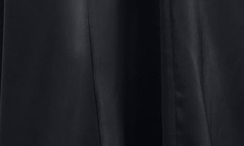 Maggy London Flutter Sleeve Ruched Satin Midi Dress In Black