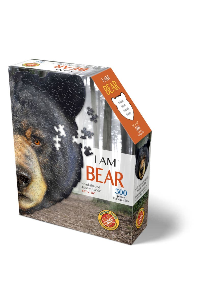 Madd Capp I Am Bear 300 Pieces Animal Shaped Jigsaw Puzzle, Main, color, Multicolored