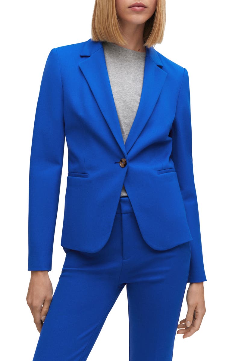 MANGO One-Button Blazer, Main, color, 