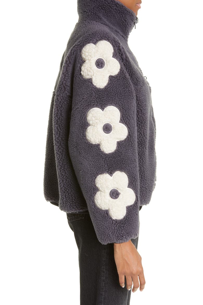 Grass High Pile Fleece Full Zip Jacket (Nordstrom Exclusive), Alternate, color, CHARCOAL
