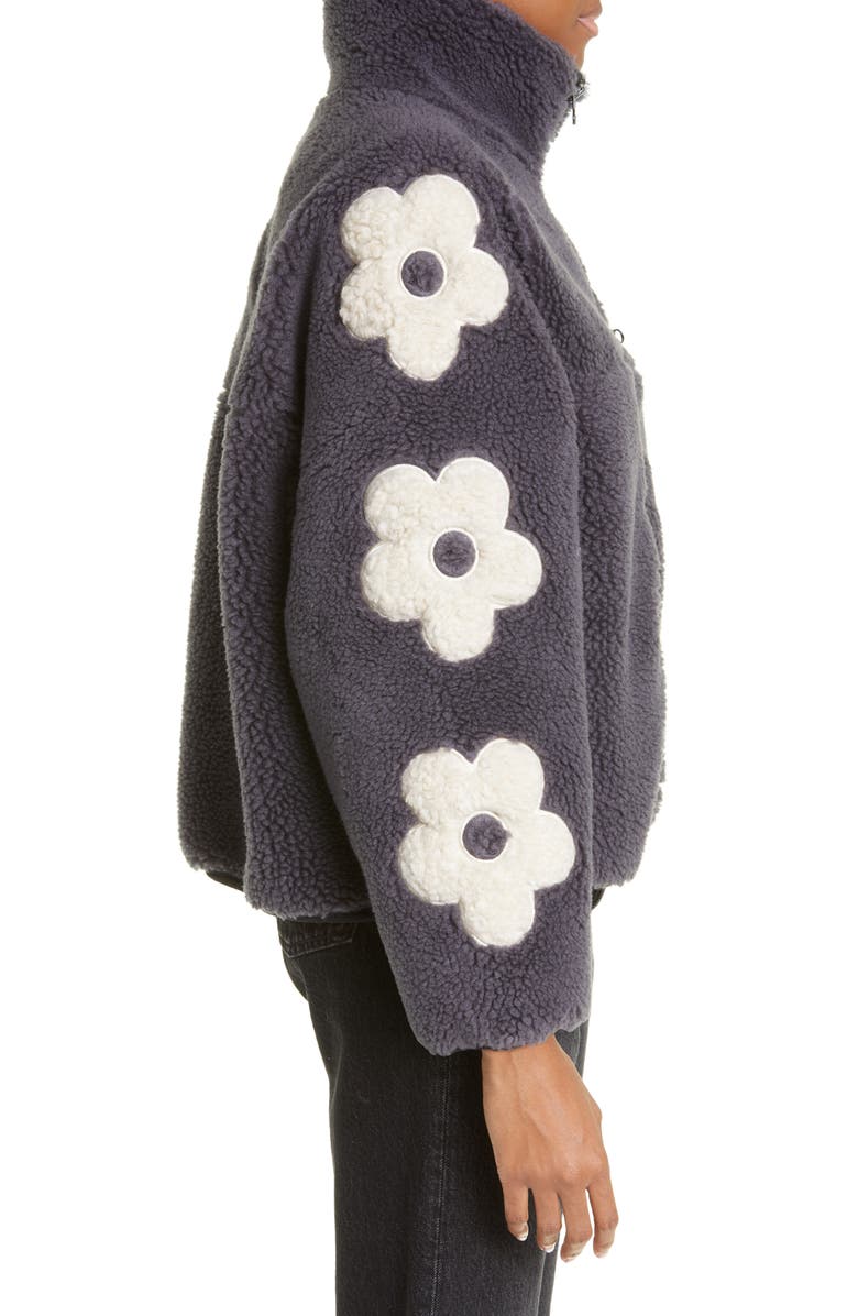 Sandy Liang Grass High Pile Fleece Full Zip Jacket, Alternate, color,