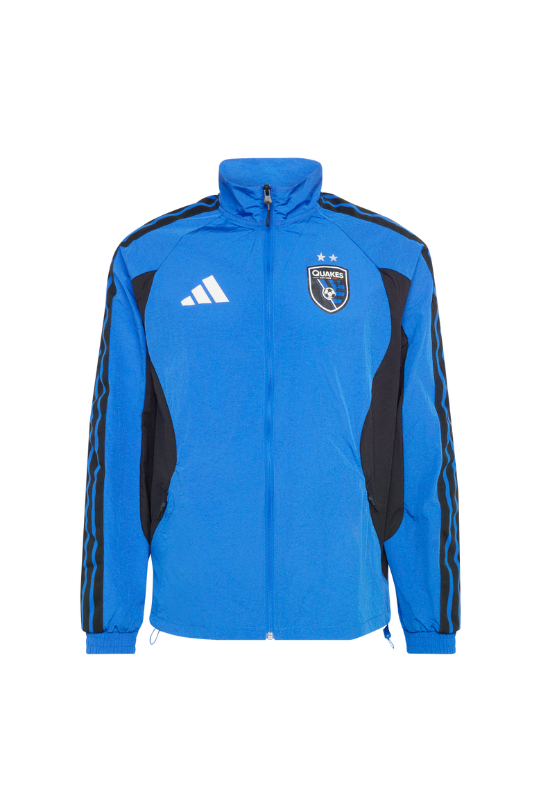 Men's adidas  Blue San Jose Earthquakes 2026 Anthem Raglan Full-Zip Jacket, Alternate, color, Blue