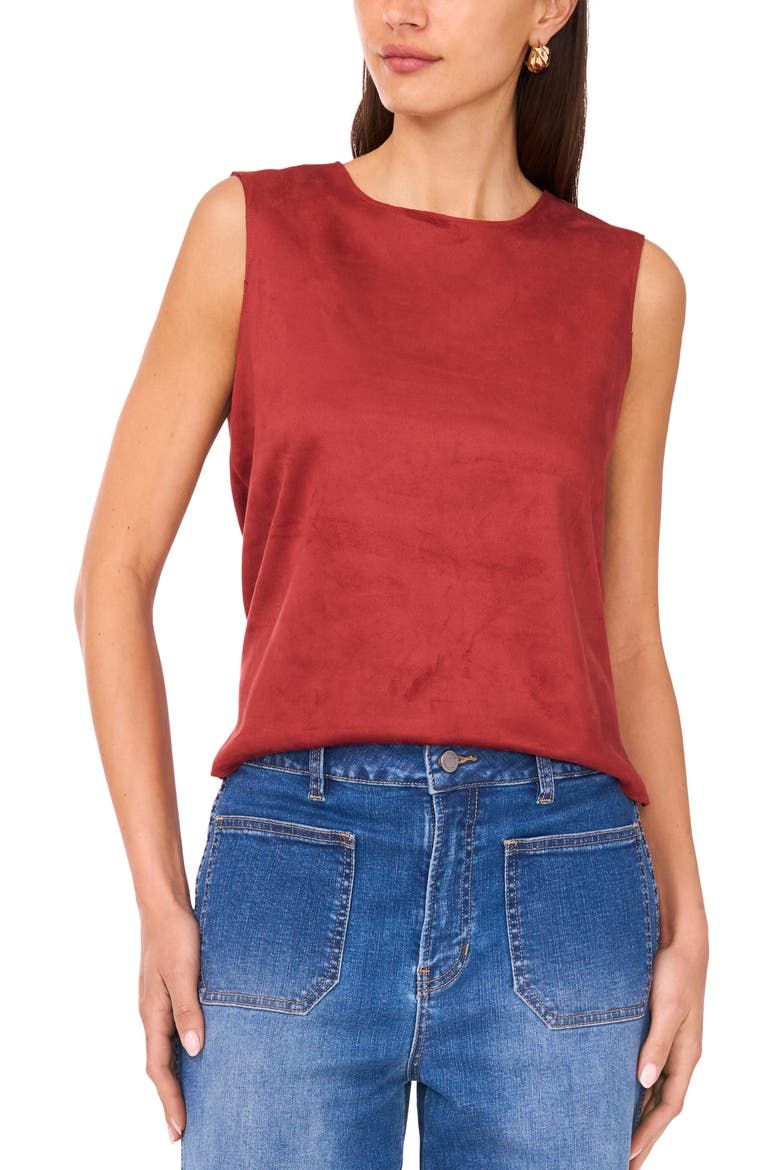 Faux Suede Tank, Main, color, RUSTIC