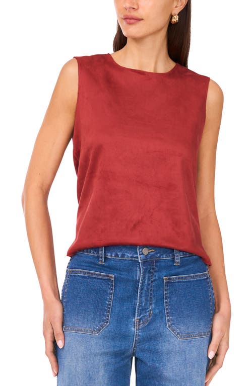 Vince Camuto Faux Suede Tank In Red