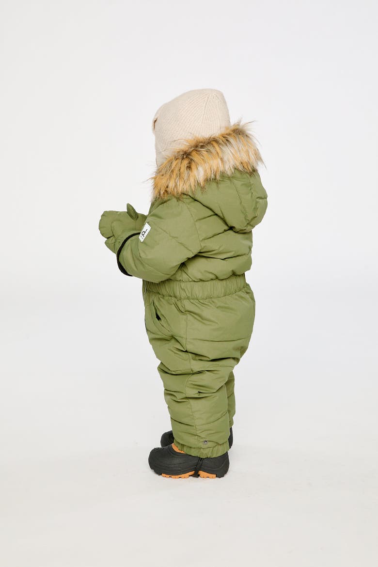 Waterproof Fleece-Lined One Piece Snowsuit, Alternate, color, Olive Green