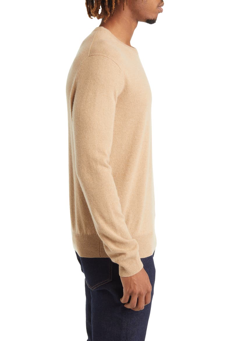 Cashmere Crewneck Sweater, Alternate, color, CAMEL