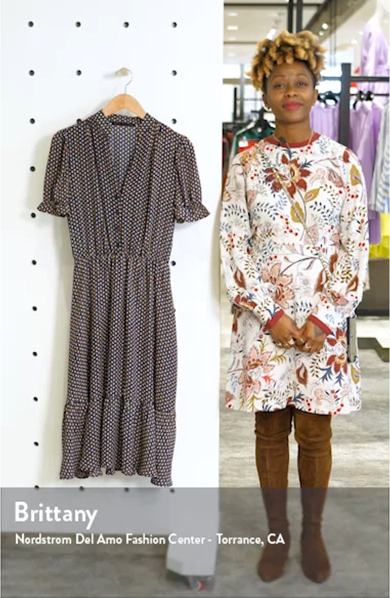 Puff Sleeve Midi Dress, sales video thumbnail