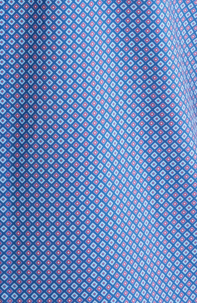 Mizzen+Main Leeward Trim Fit Neat Short Sleeve Button-Up Shirt, Alternate, color, Set Sail Alternating Diamond