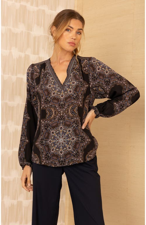 Hale Bob Layne Silk Top In Multi