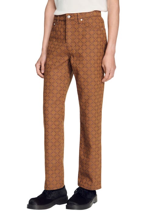 Square Cross Motif Jeans