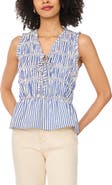 Halogen® Sleeveless Ruffle Gathered Top